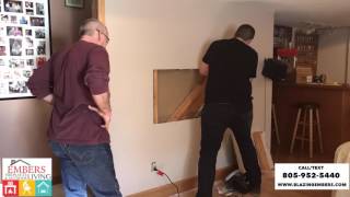 How to install recessed Electric Wall Mount Fireplace [upl. by Murage606]