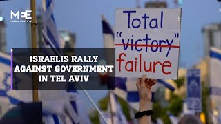 Israelis rally against the government in Tel Aviv [upl. by Gathers]