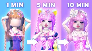 Making A DRESS To IMPRESS OUTFIT In 1 Minute 5 Minutes AND 10 Minutes [upl. by Meagan295]