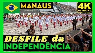 Desfile da Independência 7 de Setembro Manaus Brasil 4K [upl. by Ihel]