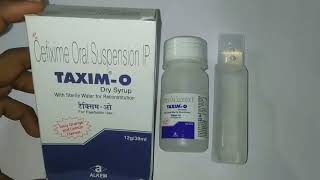 taxim o dry syrup  cefixime oral suspension [upl. by Teri]