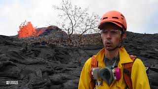 Kīlauea Volcano – USGS 24 Hour Watch Monitoring Lava Flow [upl. by Yecad]