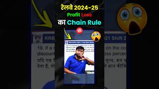 Railway 202425 Profit amp Loss का Chain Rule sahilsir railwayexam rrb shorts mathstricks [upl. by Meyer]