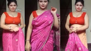 Low waist Saree Draping Style perfectly  How To Drape Saree For Beginners [upl. by Serolod]