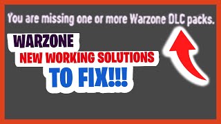 YOU ARE MISSING ONE OR MORE WARZONE DLC PACKS PS4PS5XBOX WARZONE MISSING DLC PACKS [upl. by Olivie847]