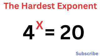 A Nice Math Olympiad Exponential Equation  4ˣ  20 [upl. by Jethro]