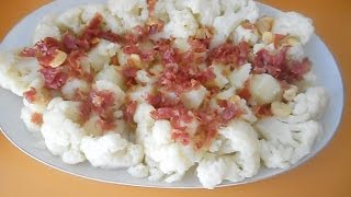 Coliflor con ajitos y jamon [upl. by Aisercal]