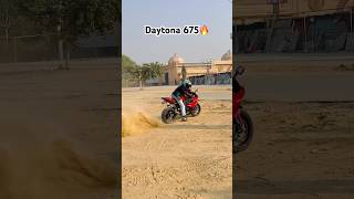 Triumph Daytona 675￼ burnout🚀 shorts short viral daytona675 [upl. by Neevan]