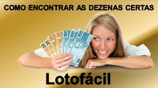 LOTOFÁCIL ENCONTRANDO AS DEZENAS CERTAS [upl. by Nesyt]