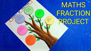 Types of fraction project  How to make types of fraction model  Maths TLM [upl. by Eirrehc]