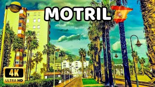 🇪🇦4K MOTRIL  Beach Promenade Walking Tour on a Windy Day  February 2024 Granada Costa Tropical [upl. by Harutek]