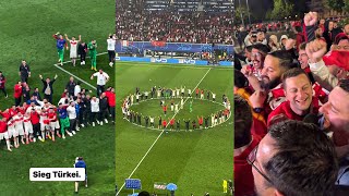 Turkey Players and Fans Celebrate Winning 21 vs Austria [upl. by Nirek]