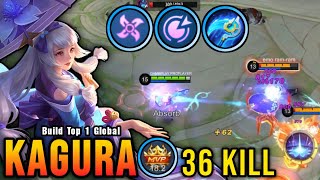 36 Kills Best Kagura One Shot Build and Emblem  Build Top 1 Global Kagura  MLBB [upl. by Phillips344]