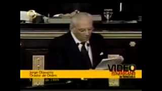 Discurso de Jorge Olavarría en el Congreso 5 de Julio de 1999 [upl. by Jariv]