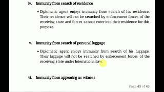 Discuss the Privileges and Immunity to Diplomatic Agents amp Explain Privileges to Diplomatic Agents [upl. by Alyl]