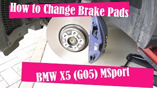 How to change brake pads on BMW X5 G05 MSport [upl. by Prosperus]