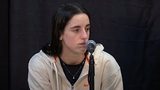 Caitlin Clark speaks on first game in the WNBA It was physical  WNBA on ESPN [upl. by Anilok]