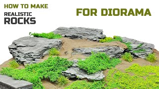 How to make rocks for diorama  5 MIN tutorial for beginners [upl. by Nasas516]