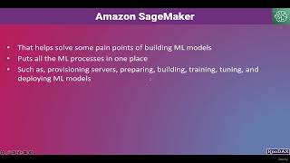 10 Amazon SageMaker [upl. by Hgiellek]