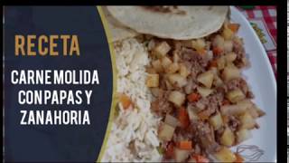 Receta ¿Cómo hacer carne molida con papas y zanahoria ComidaSalvadoreña sv [upl. by Morton]