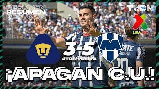 HIGHLIGHTS  Pumas 3 36 5 Monterrey  Liga Mx AP2024  4tos de Final  VUELTA  TUDN [upl. by Ecnerwal]