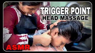 ASMR TRIGGER POINT HEAD MASSAGE WITH THUMB MASSAGER TOOL’S  Pure Insomnia Relief Treatment asmr [upl. by Ardnaeed]