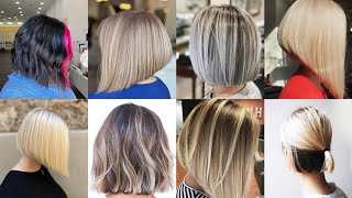 Angled Women Short Bob Haircuts Woman Short Bob Haircuts 2024 [upl. by Piselli]