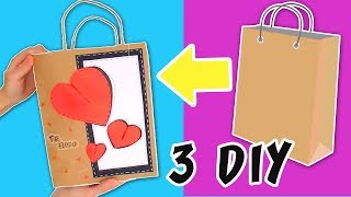 3 DIY HOW TO MAKE RECYCLED GIFT BAGS  PAPER GIFT BAGS  aPasos Crafts DIY [upl. by Tierney]