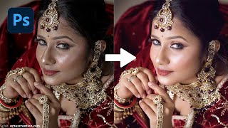 Photoshop Tutorial Wedding Photo Retouching Photoshop । SkinFiner in Photoshop [upl. by Otreblon]