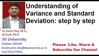 Understanding of Variance and Standard Deviation step by step  Variance  Standard Deviation [upl. by Nodaj]