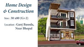 Multistorey House 30 x 80 Plot 7200 SqFt for 828 Lakh  Elevation  Home Plan  Construction [upl. by Robina988]