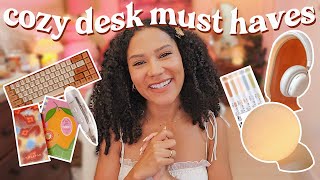 cozy desk musthaves🕯️🏠  stationary desk items tech [upl. by Atinav]