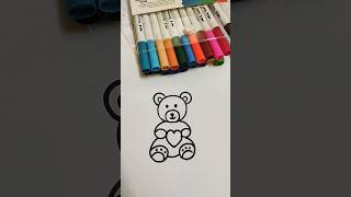 How to draw a teddy bear youtubeshorts shortsfeed teddybear [upl. by Margo]