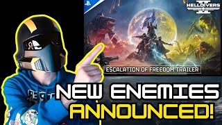 Escalation of Freedom Trailer  Live Reaction  Helldivers 2 [upl. by Ahsielat655]