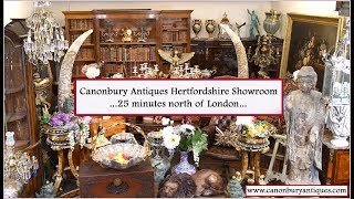 Canonbury Antiques Showroom Tour HD Video London  Hertfordshire [upl. by Nedmac]