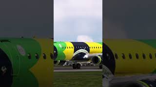 Azul E195 Hard Landing at Santos DuMont Airport l Microsoft Flight Simulator [upl. by Latif870]