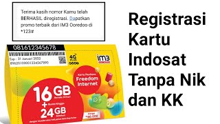 Cara Registrasi Kartu Indosat Tanpa Nik dan KK [upl. by Nnylrefinnej489]