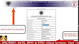 SBTE Bihar Polytechnic Semester Examination Form Kaise Bharen [upl. by Ejroj]