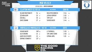 Mirfield CC Mirfield CC  1st XI v Clayton West CC 1st XI [upl. by Ainos]