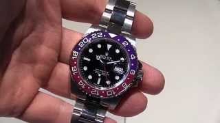 Rolex GMTMaster II Red Blue Ref 116719 BLRO Watch Handson  ABlogtoWatch [upl. by Osugi]