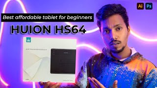 Huion HS64 Graphics Drawing Tablet  Unboxing Review amp Worth it [upl. by Delastre540]