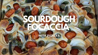 Sourdough focaccia with pickles  Full Process Video [upl. by Ail]