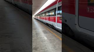 Train pulls into station at Florence Santa Maria Novella railway railfans italy travel [upl. by Heymann477]