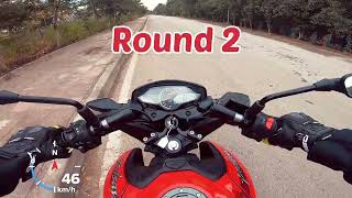 Bajaj Pulsar P150 Top Speed Test Results [upl. by Einehpets]