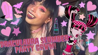 Monster High Draculaura GRWM Slumber Party Edition [upl. by Shandra]