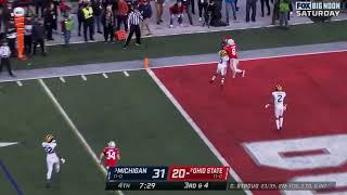 Mike Sainristil Lockdown Coverage vs Ohio State [upl. by Jolyn]