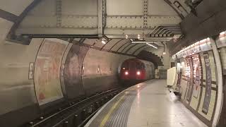 Northbound Bakerloo Line Train at Edgware Road Station [upl. by Avilla937]