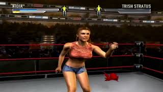 WWE Wrestlemania 21  XBOX Gameplay  Nidia vs Trish Stratus  Bra amp Panty Match [upl. by Ellenwahs]