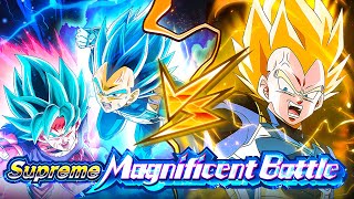 TEQ SSJ VEGETA VS SSBKK GOKU amp SSBE VEGETA SUPREME MAGNIFICENT BATTLE DBZ Dokkan Battle [upl. by Wasserman]