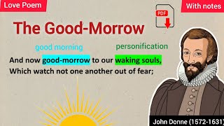 The GoodMorrow by John Donne  Themes  Analysis  Line by Line Explanation in Hindi amp Urdu [upl. by Moseley449]